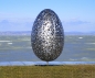 Preview: Silver egg garden sculpture